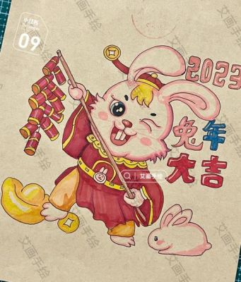2023春节兔年绘画步骤？怎么画真正的2023